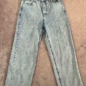 SHEIN Women's Light Blue Straight Leg Jeans
